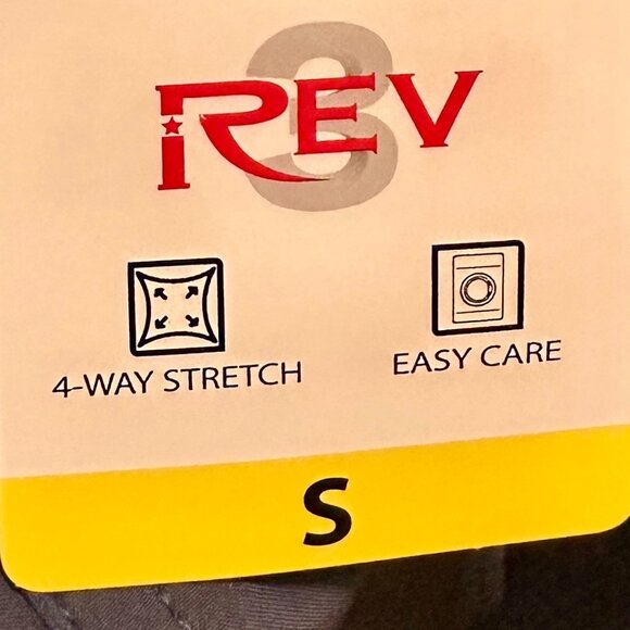 New Rev3 Tunic Blouse Women's Size S Navy Plum Center Back Pleat Stretch Office - Picture 7 of 14